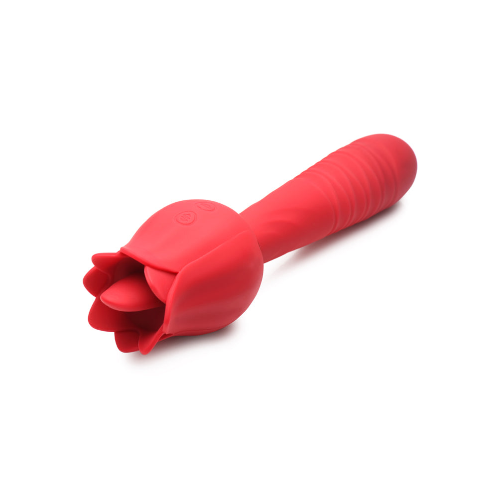 Bloomgasm Racy Rose Thrusting & Licking Rose Vibrator