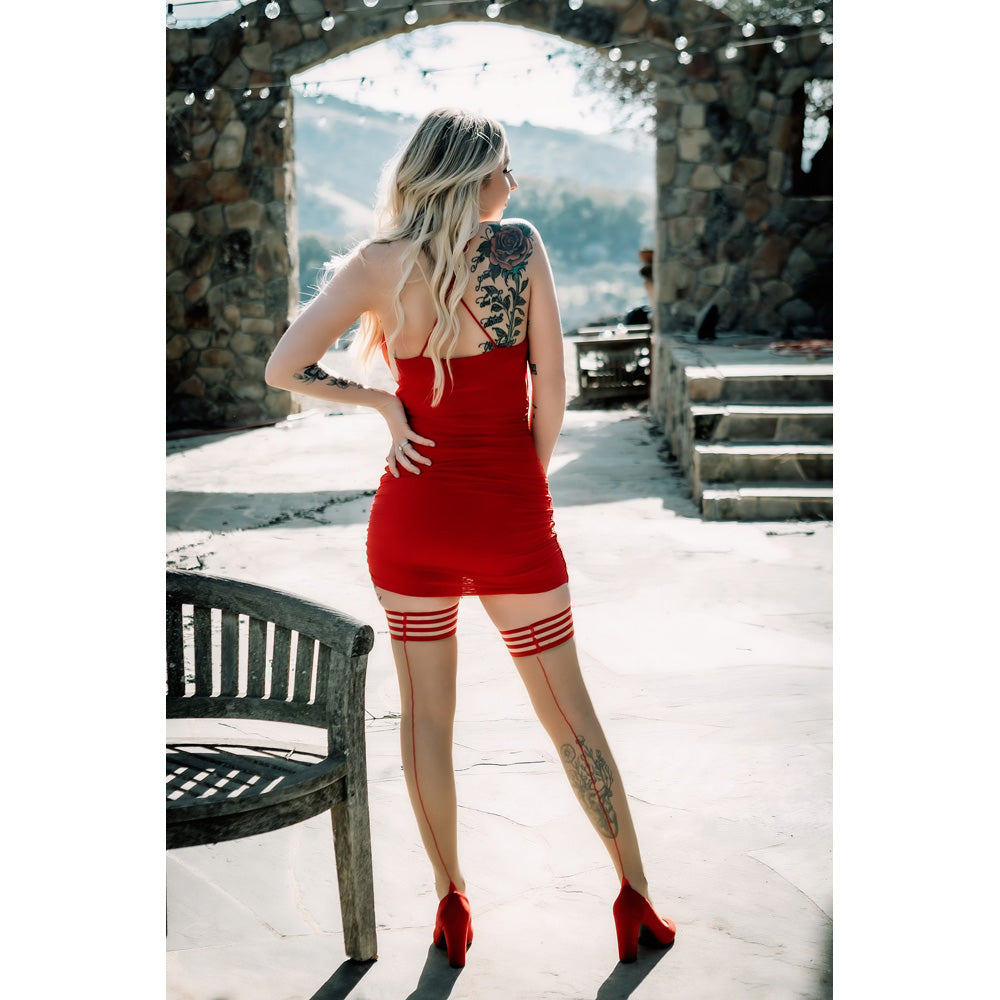 Whitney Nude Red Band Red Seam And Cuban Heel Size B