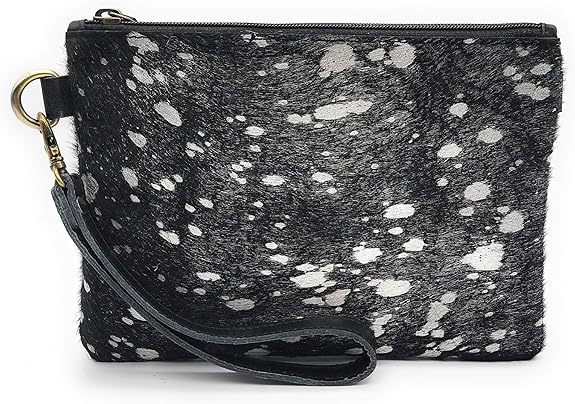 Mesa Luna Metallic Cowhide Handcrafted Large Wristlet