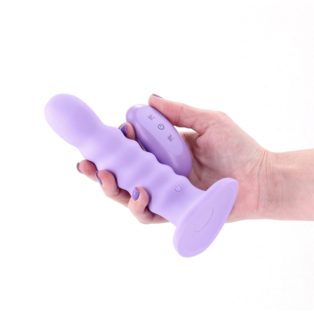 Colours Ribbed Vibrating 6in Purple