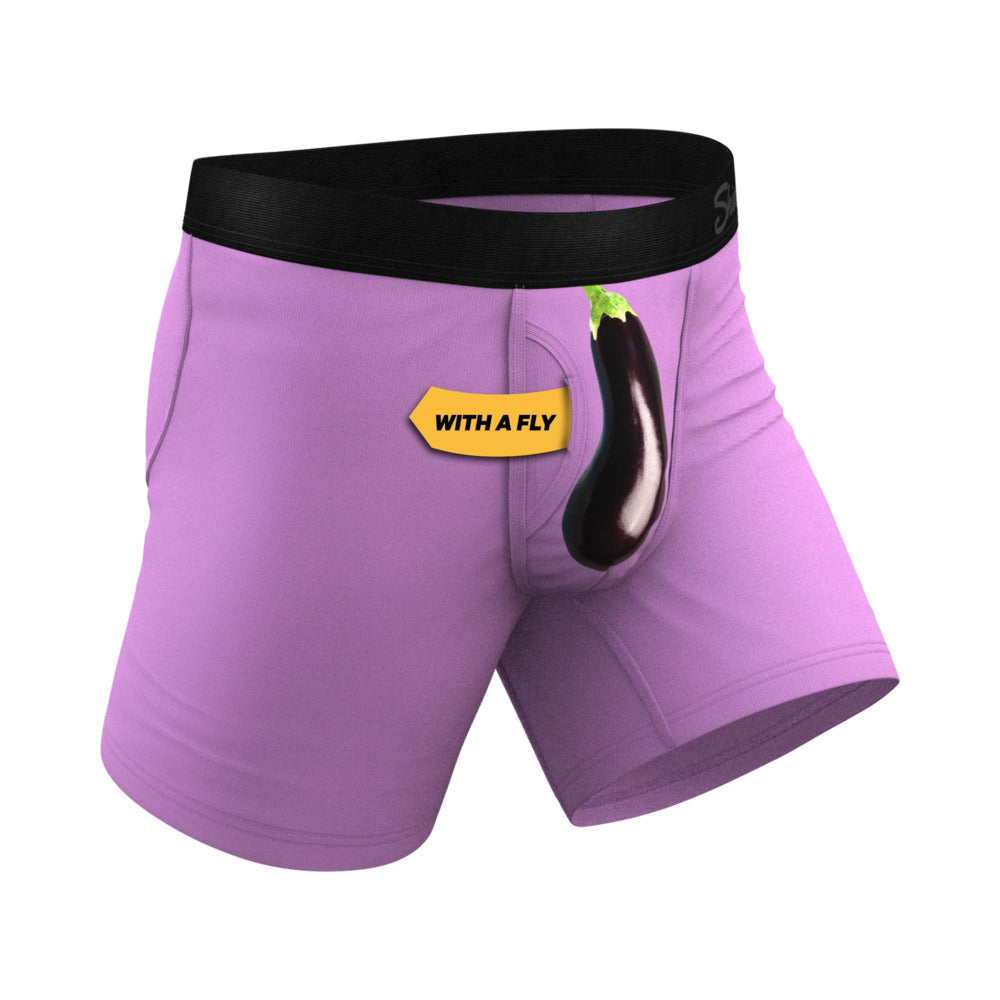 Shinesty The Double Entendre Eggplant Ball Hammock Pouch Underwear with Fly 5XL