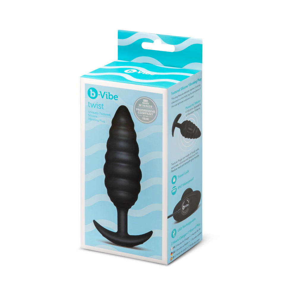 b-Vibe Twist Texture Plug Black