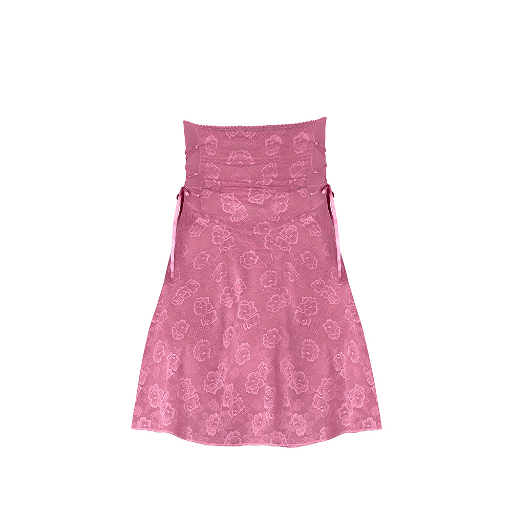 Magic Silk Wisteria Mist Halter Babydoll & G-Set Pink S/M