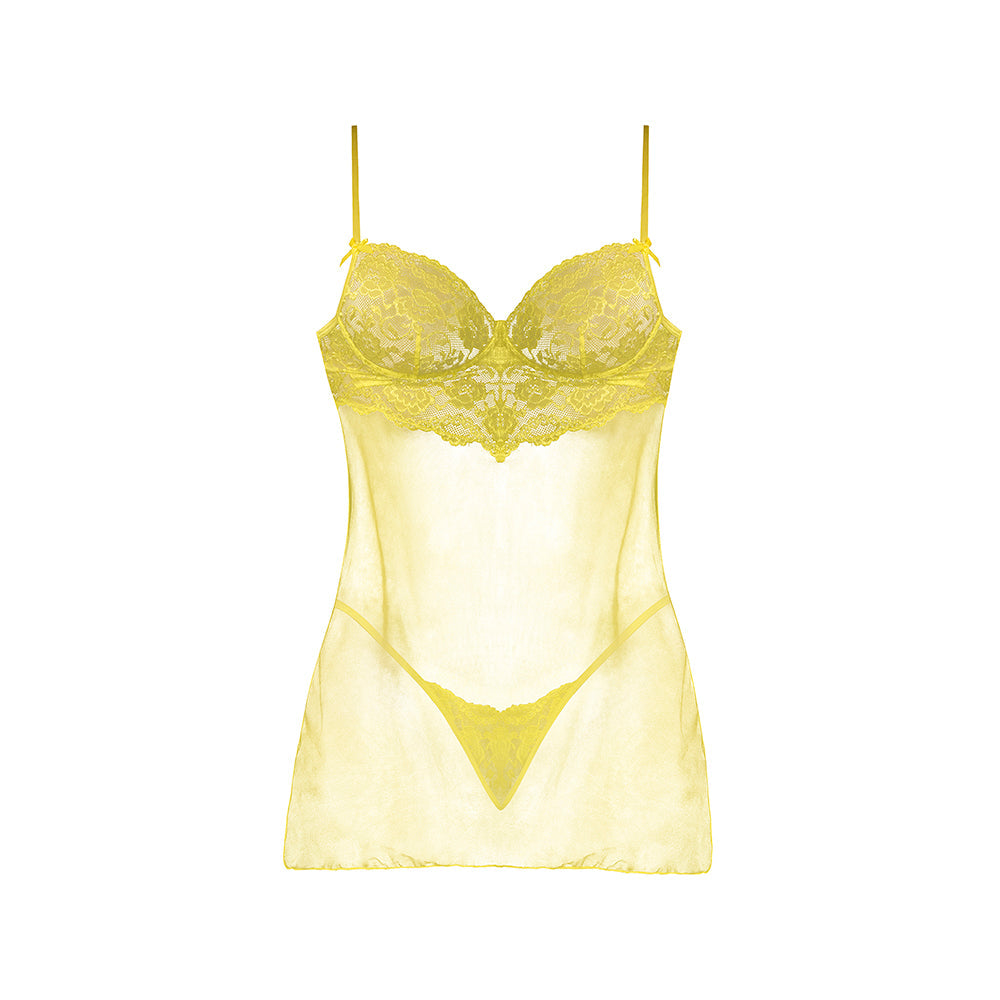 Magic Silk Daffodil Dreams Babydoll & G-Set Yellow L/XL