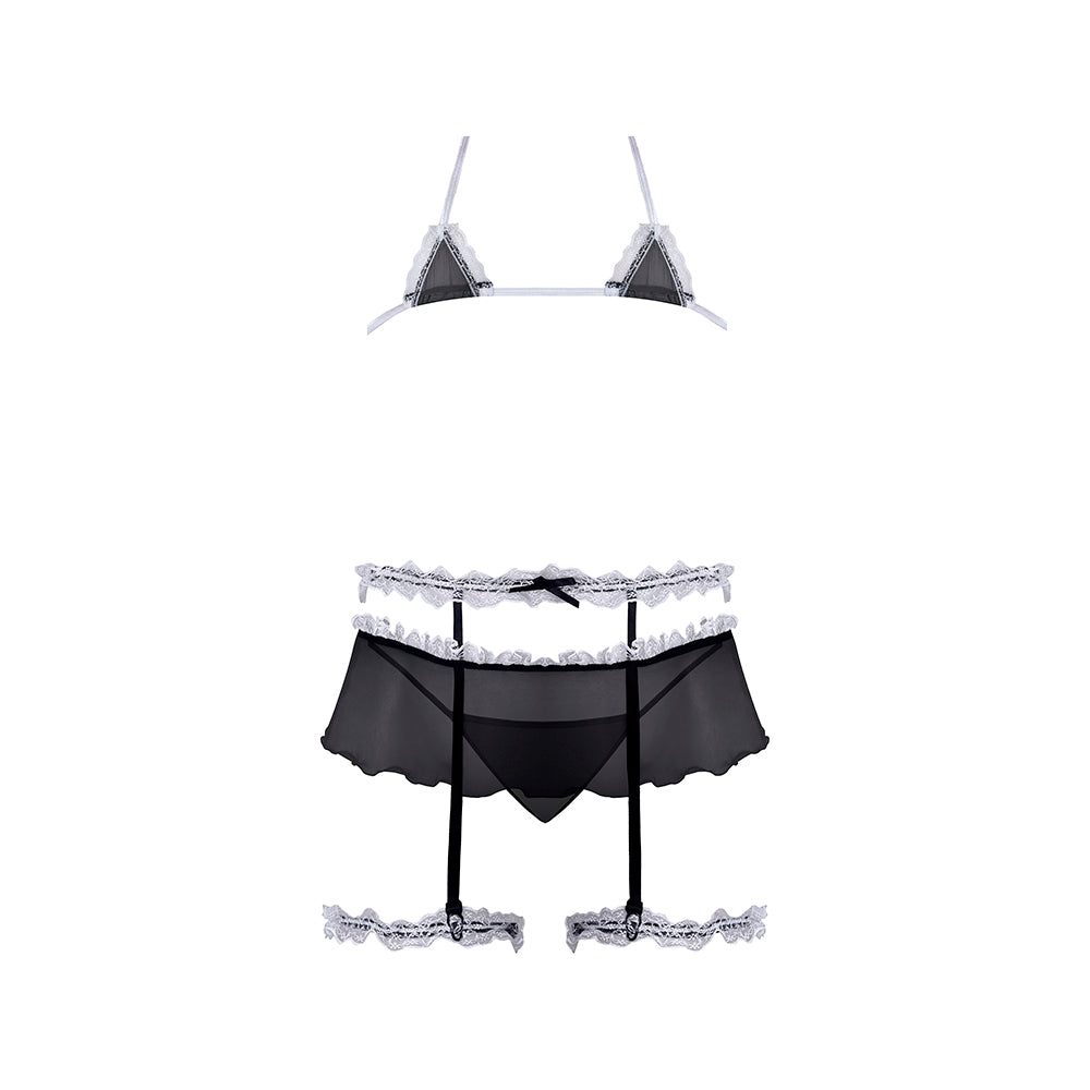 Magic Silk Sexy Time Frills & Thrills Black Queen Size