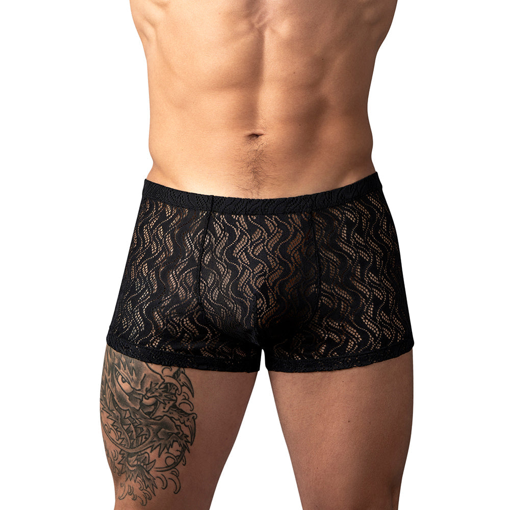 Male Power Ripple Pouch Short Black S