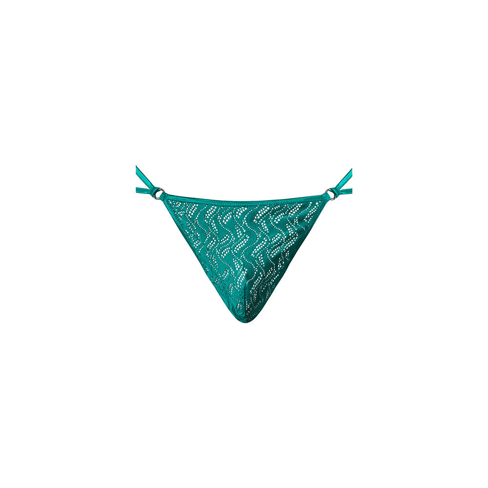 Male Power Ripple Micro V String Teal L/XL