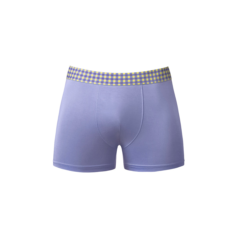 Male Power So Cumfy Gingham Boxer Brief Purple XL
