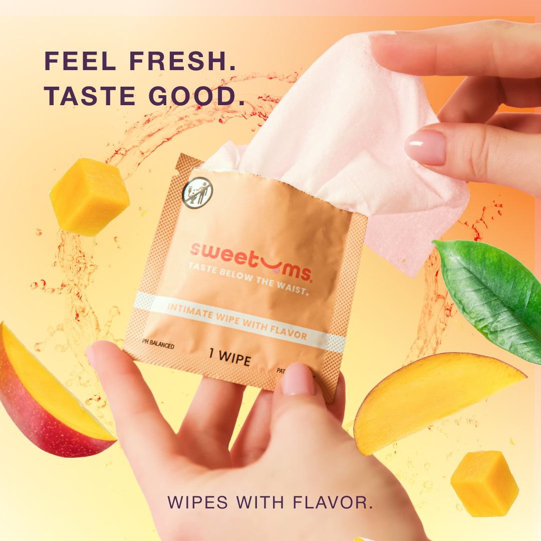 Sweetums Intimate Wipes Sweet Mint Flavor 10-Pack