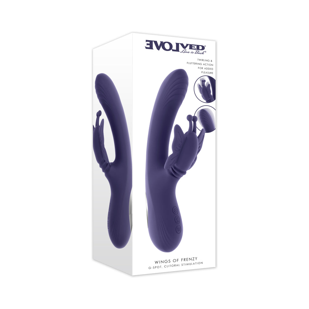 Evolved Wings Of Frenzy Thrusting Butterfly Dual Stimulator Purple
