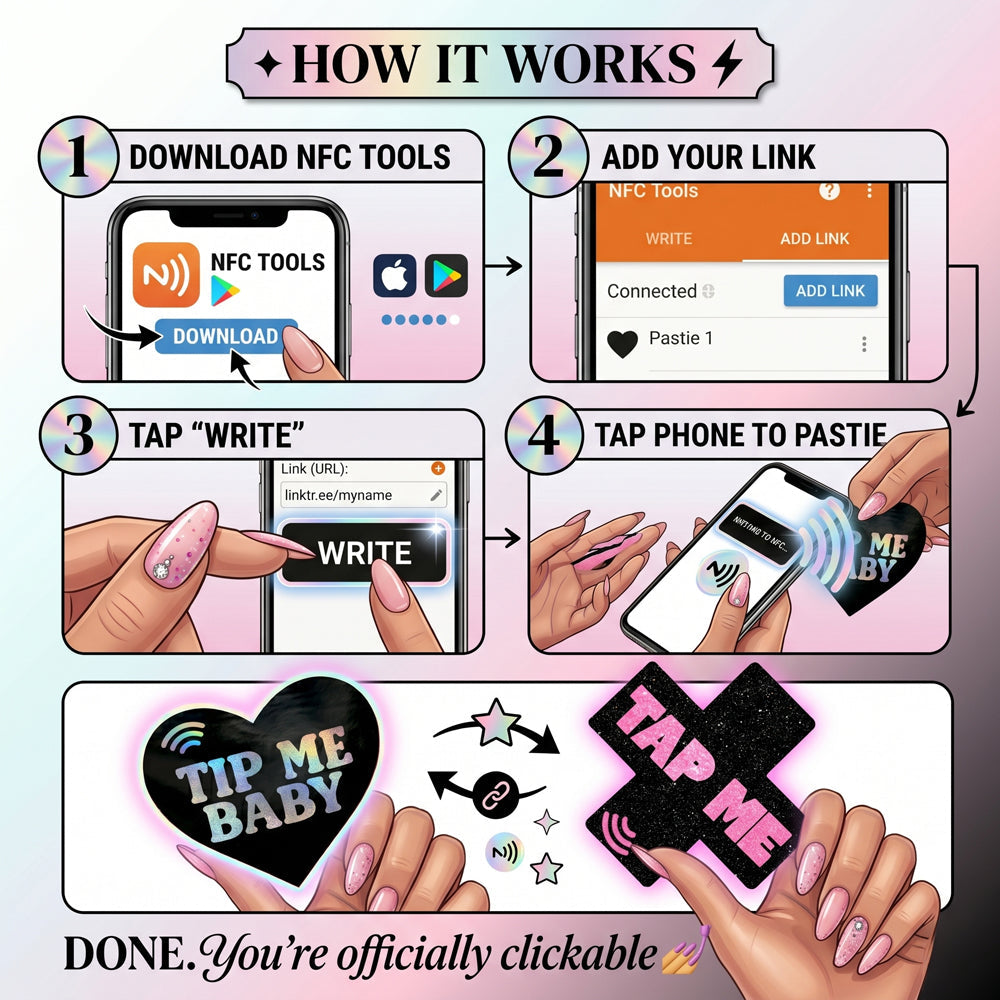 Neva Nude Pink Tip Me Baby Heart Smart NFC Pasties