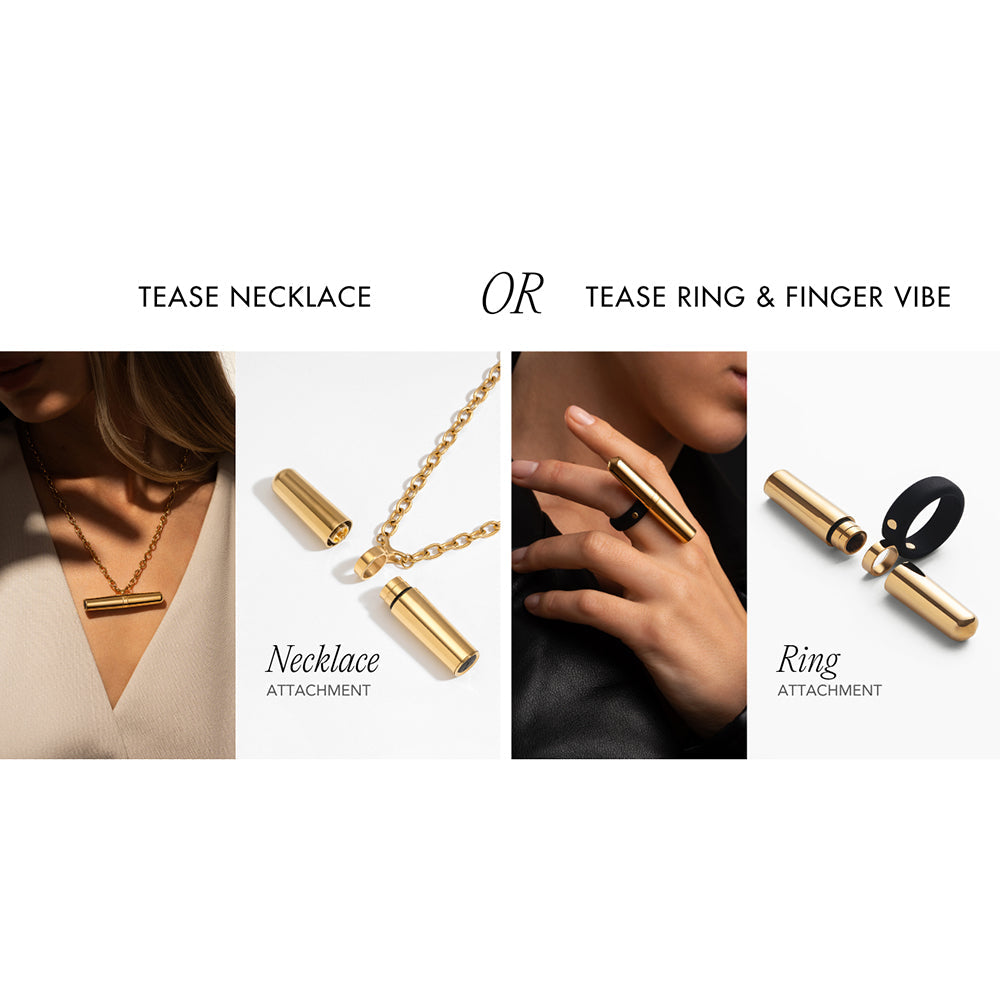 Crave Tease Collection (Necklace + Ring) Gold