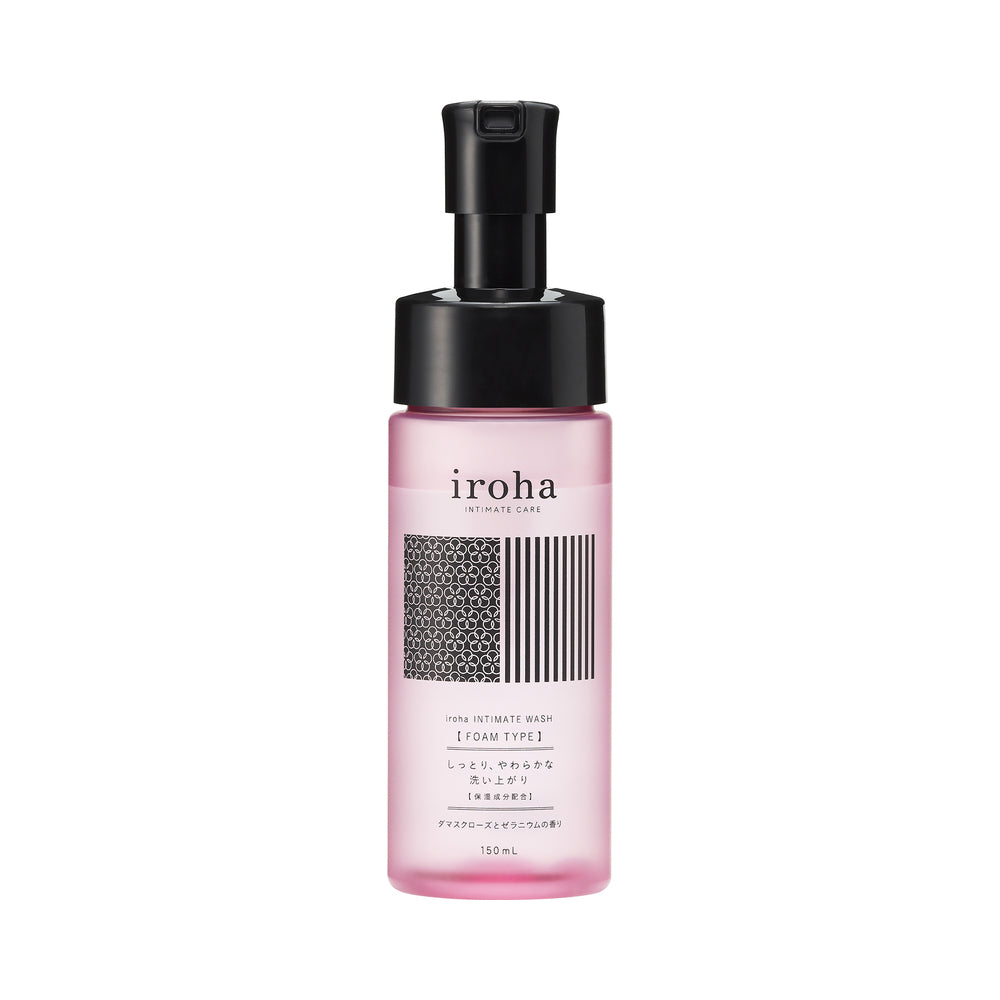 iroha Intimate Wash Foam Damask Rose and Geranium 5.07 oz.