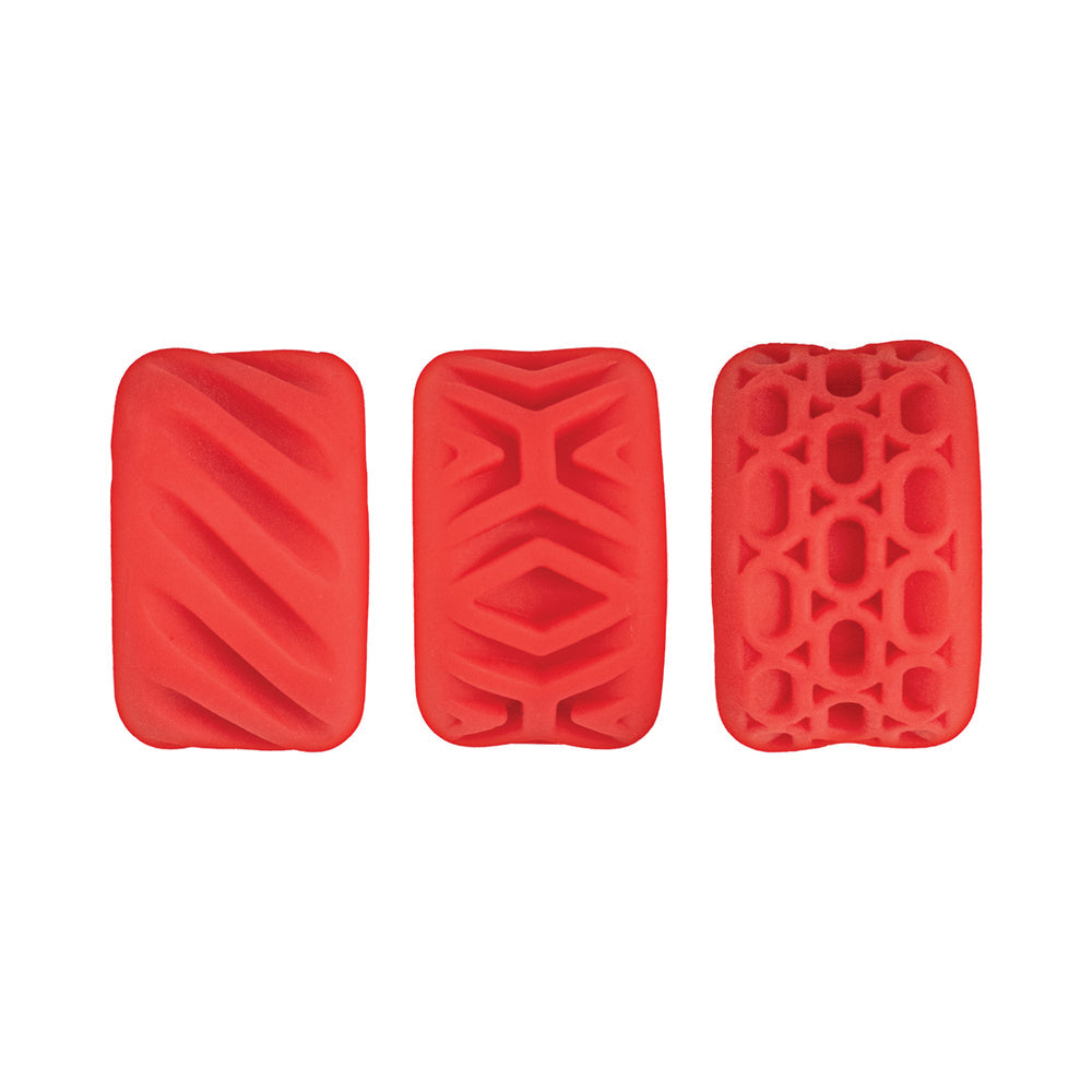 Super Stretchy Stroker Rings 3 Pack Red
