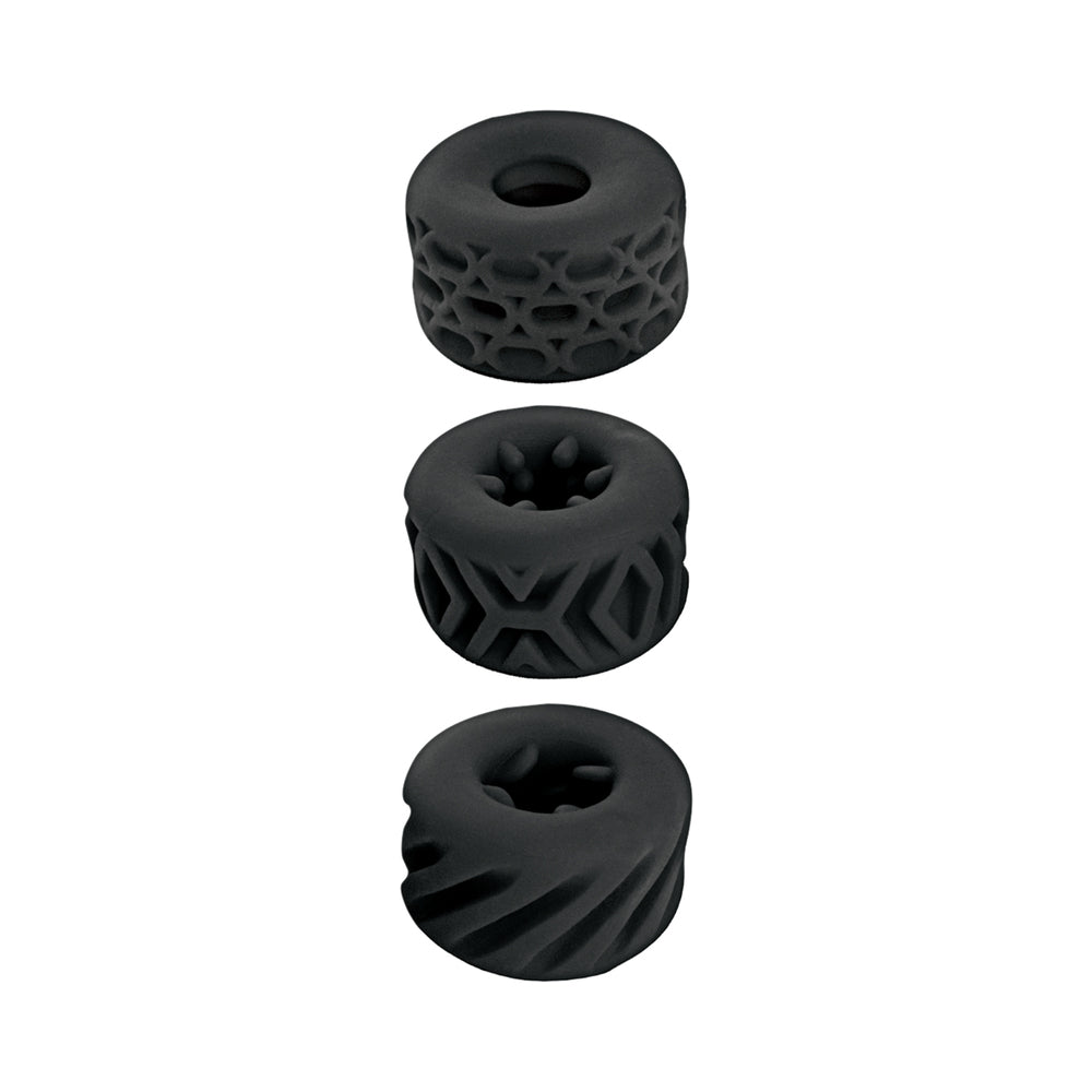 Super Stretchy Stroker Rings 3 Pack Black