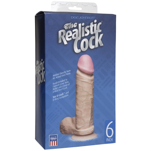 The Realistic Cocks 6 Inch - White