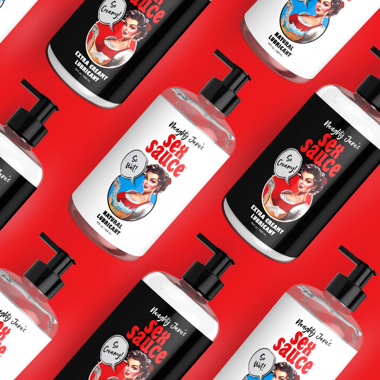 Naughty Jane's Sex Sauce Extra Creamy Lubricant 16oz