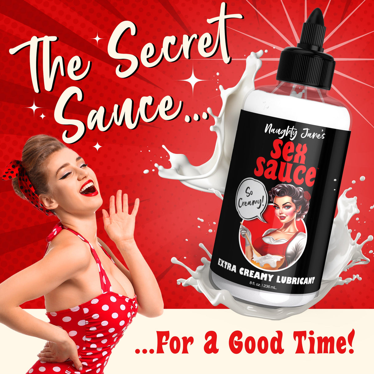 Naughty Jane's Sex Sauce Extra Creamy Lubricant 8oz