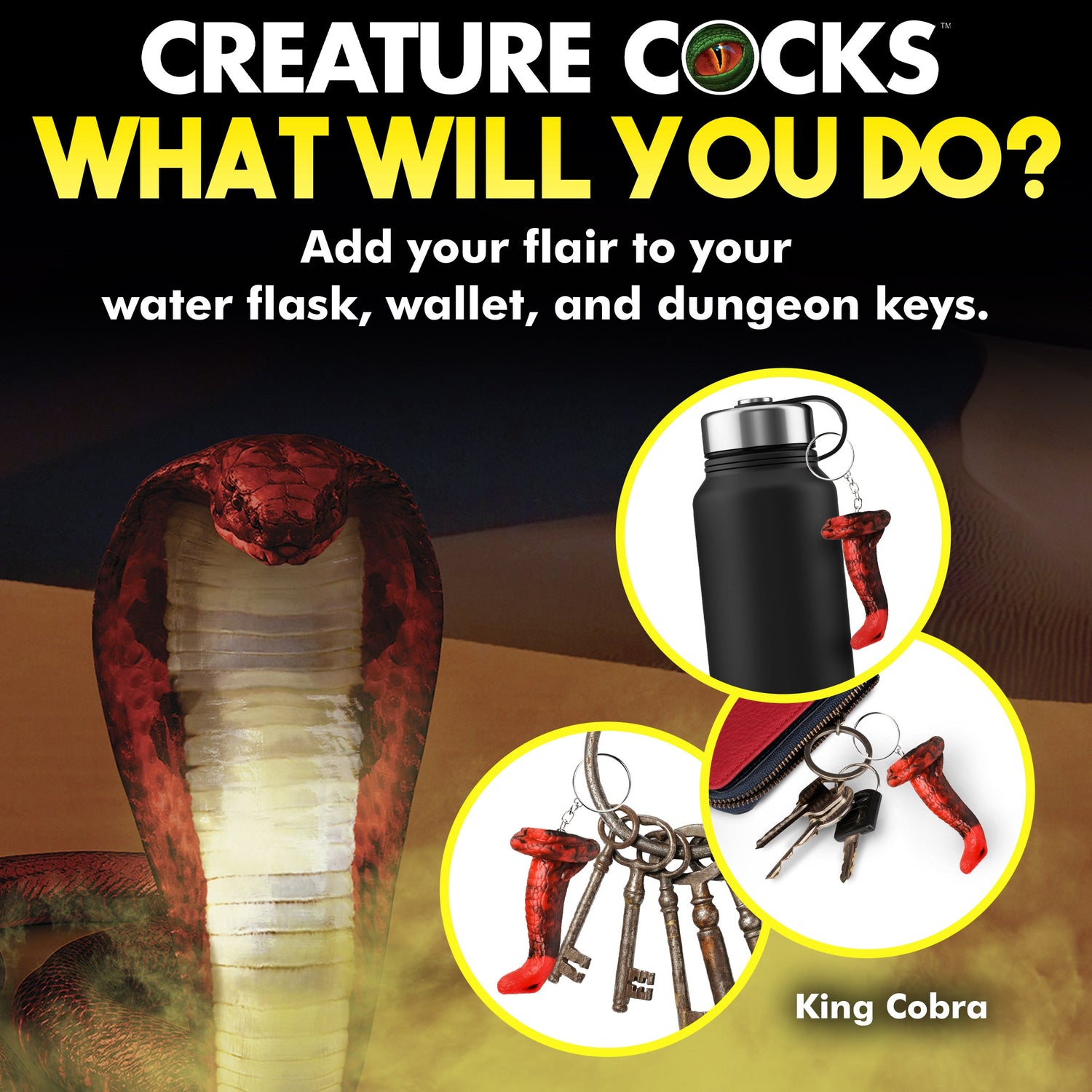 King Cobra Keychain
