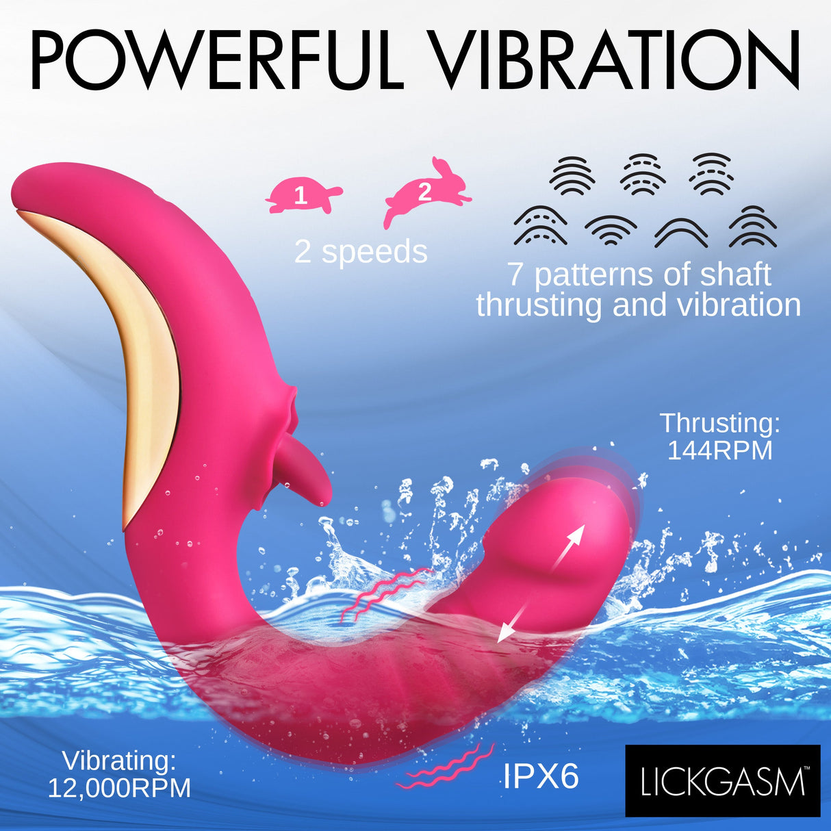 Tease & Please Thrusting & Licking Vibrator