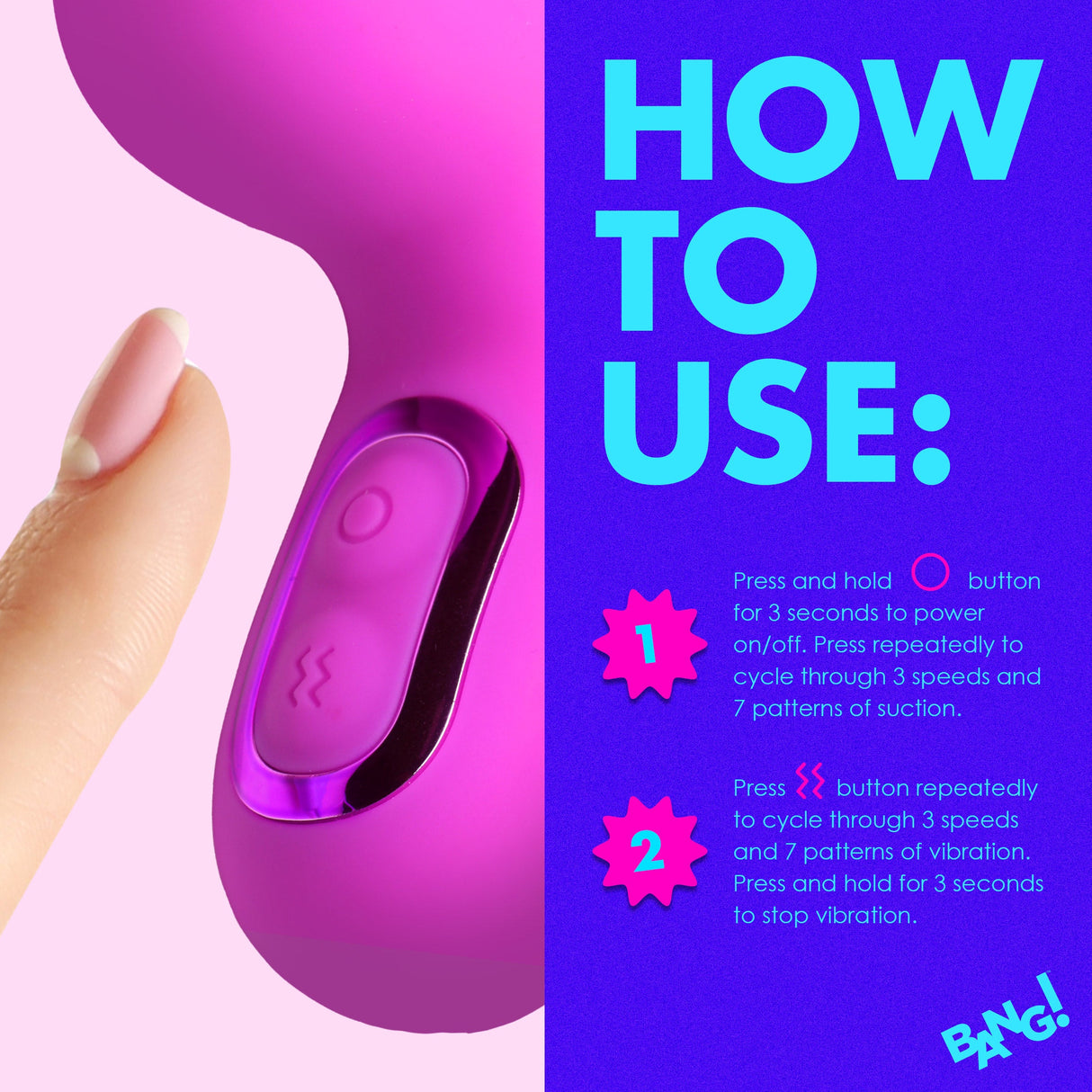 Mini Suction Rabbit Vibrator - Purple