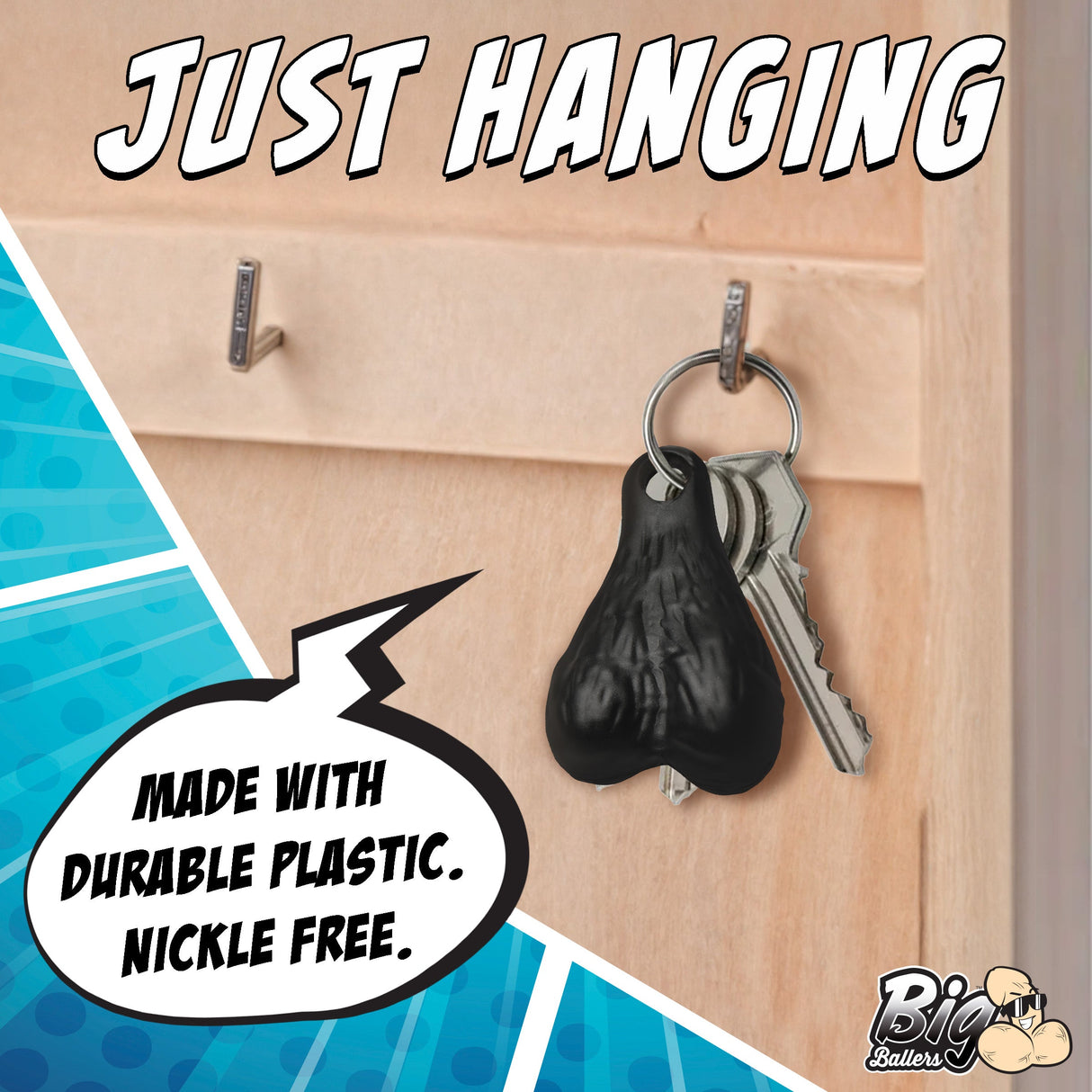 Nuts Keychain - Black