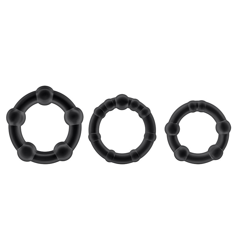 Stay Hard Beaded Cockrings 3Pk