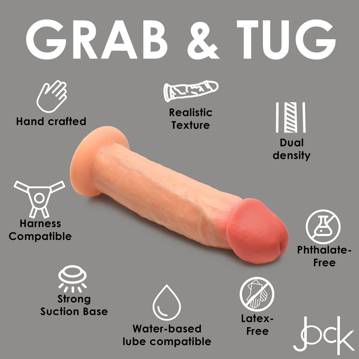 JOCK Real Skin 8.5" Silicone Dildo