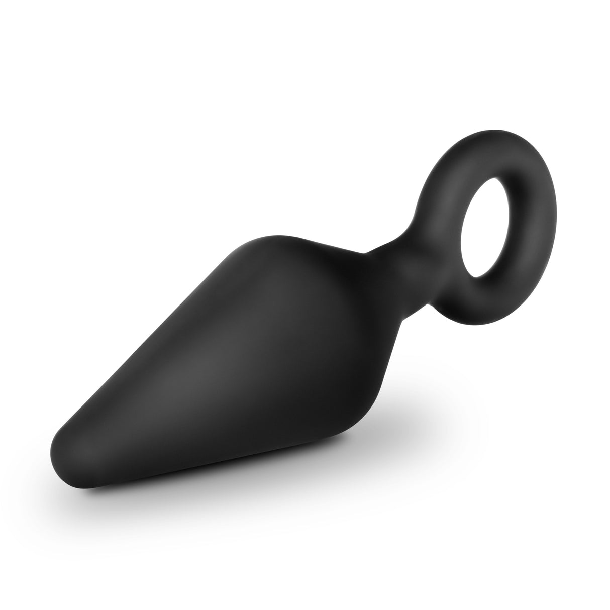 Anal Adventures Platinum - Silicone Loop Plug - Medium - Black