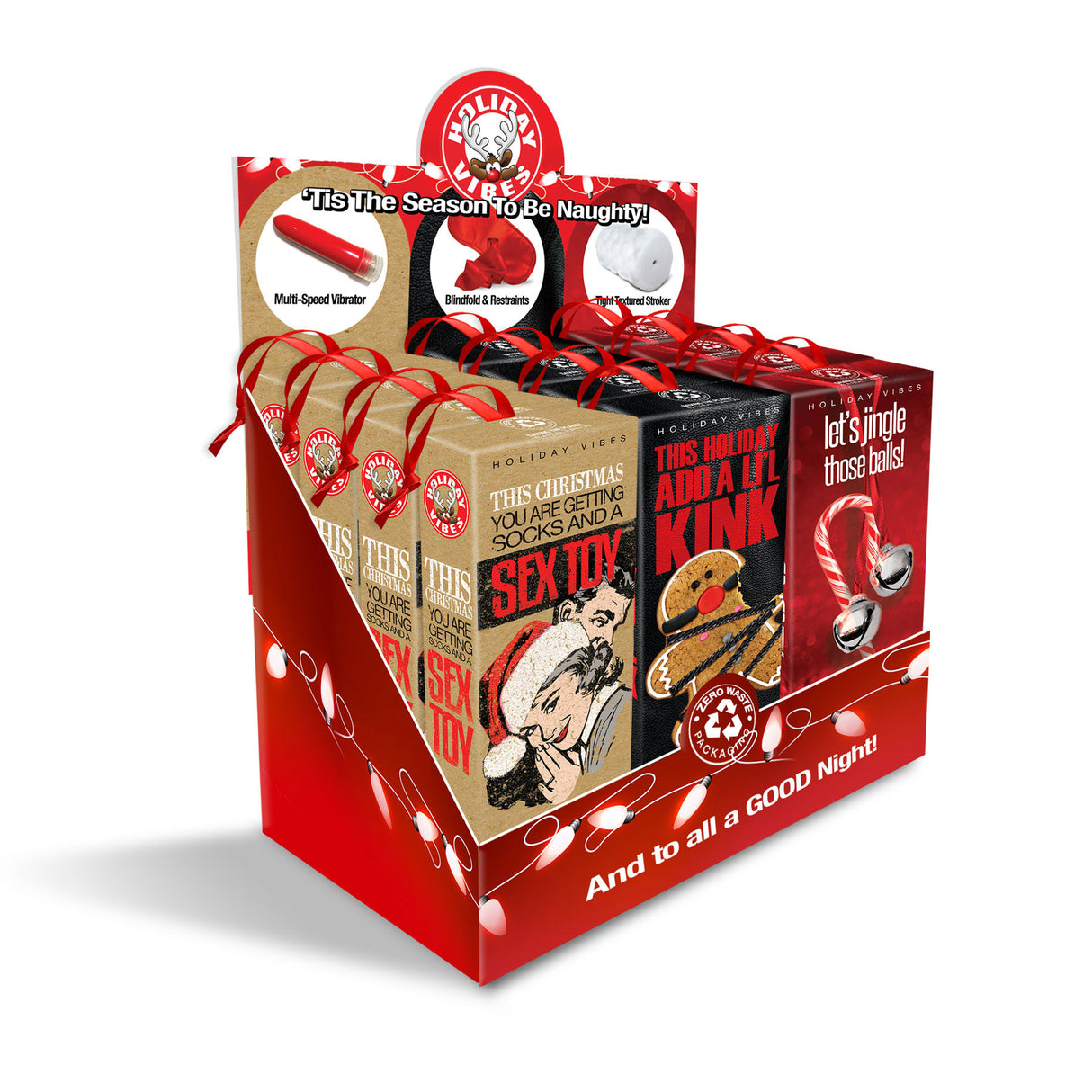 Holiday Vibes Naughty List Gift 12 Piece Pop - Assorted