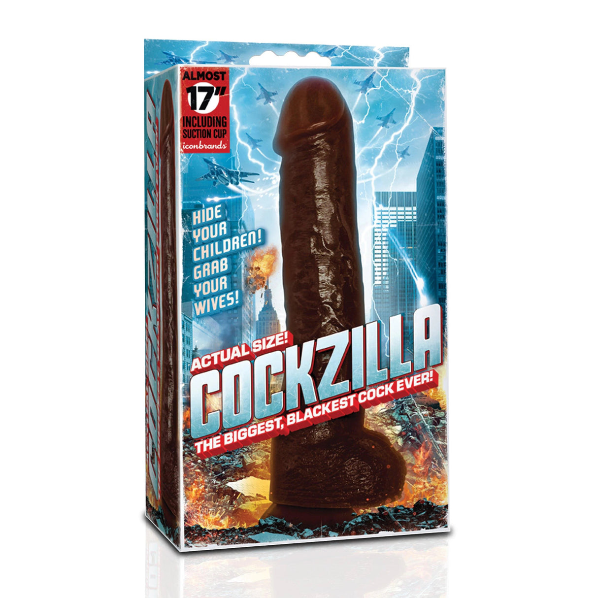 Cockzilla - 16.5 - Inch Black Realistic Cock