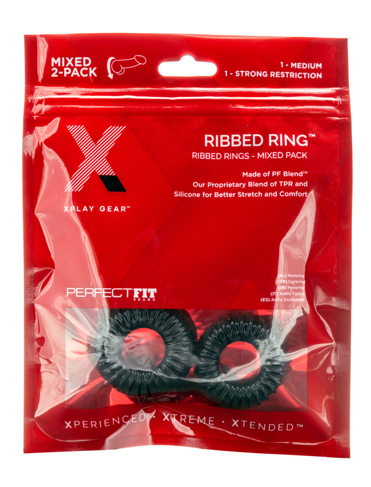 Xplay Mixed Pack Ribbed Ring & Rr Slim