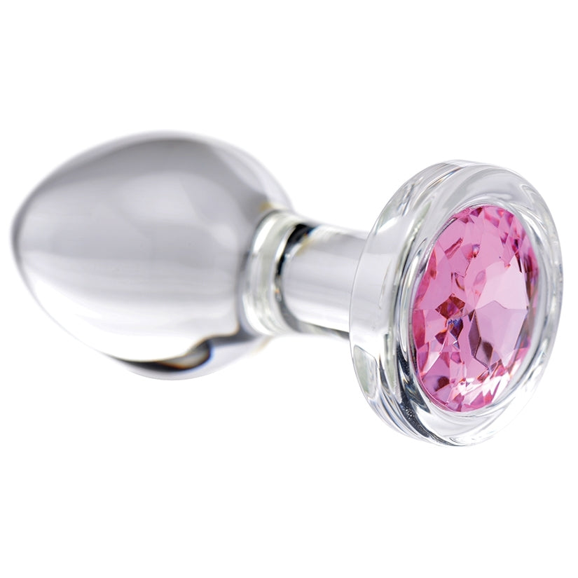 Booty Sparks Pink Gem Glass Anal Plug