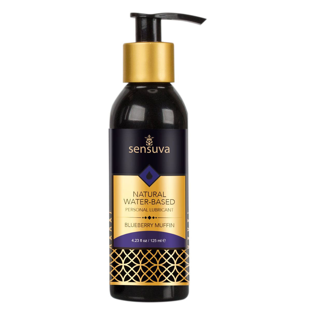 Natural Water-Based Personal Lubricant 4.23 Fl. Oz. - Blueberry Muffin