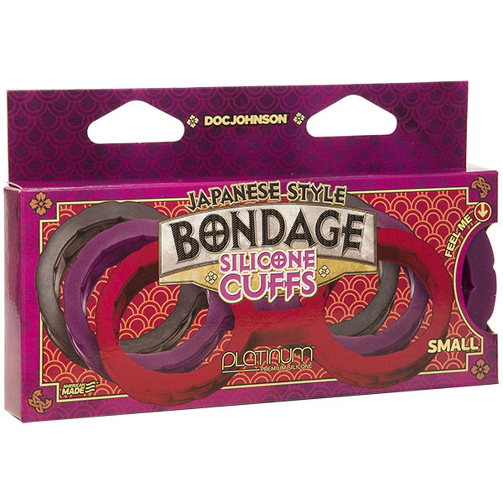 Japanese Bondage - Silicone Cuffs - Small - Purple