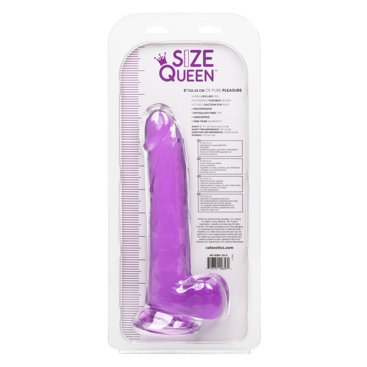 Size Queen 8 Inch - Purple