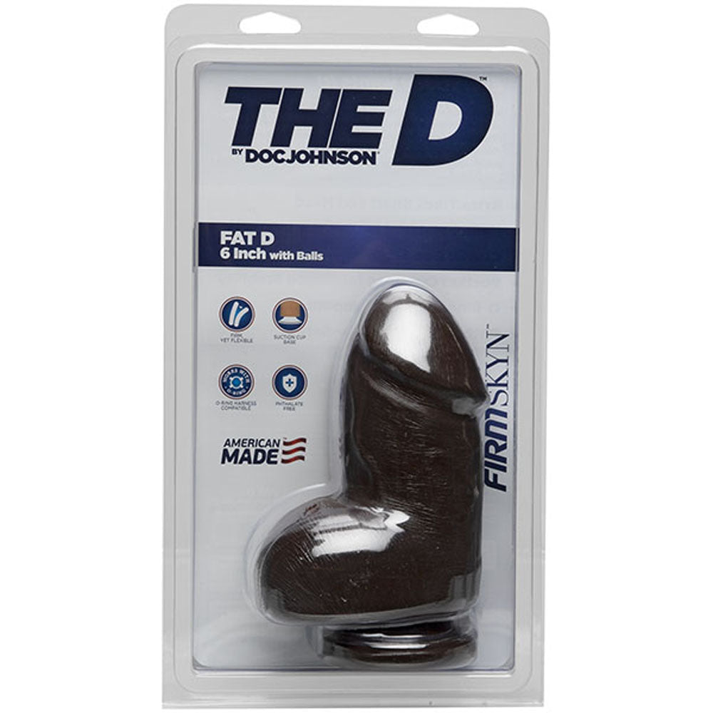 The D - Fat D - 6 Inch With Balls - Firmskyn - Chocolate
