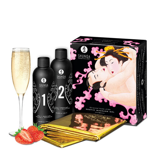 Oriental Body - to - Body - Massage Gel - Champagne & Strawberries