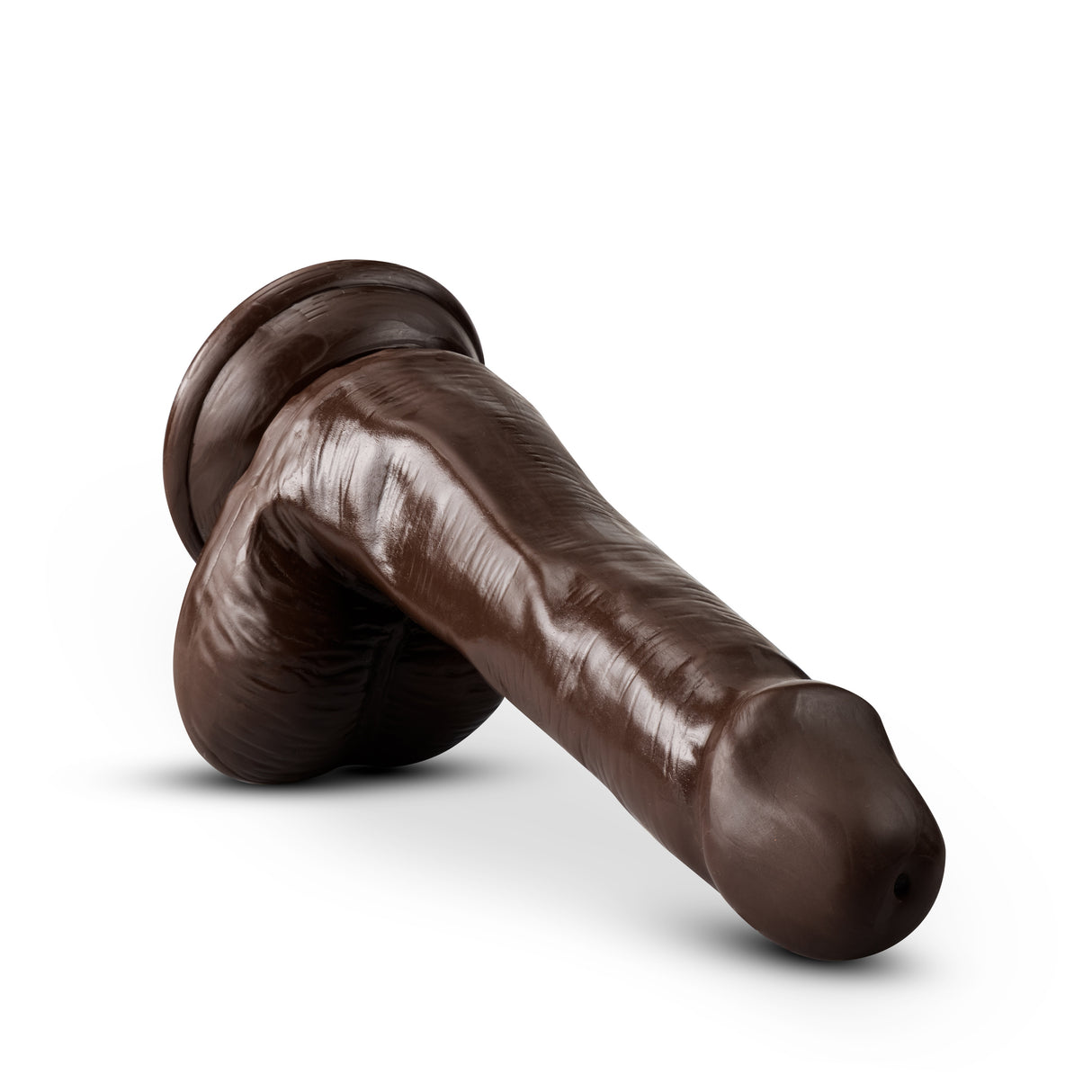 Dr. Skin Plus - 6 Inch Posable Dildo With Balls - Chocolate