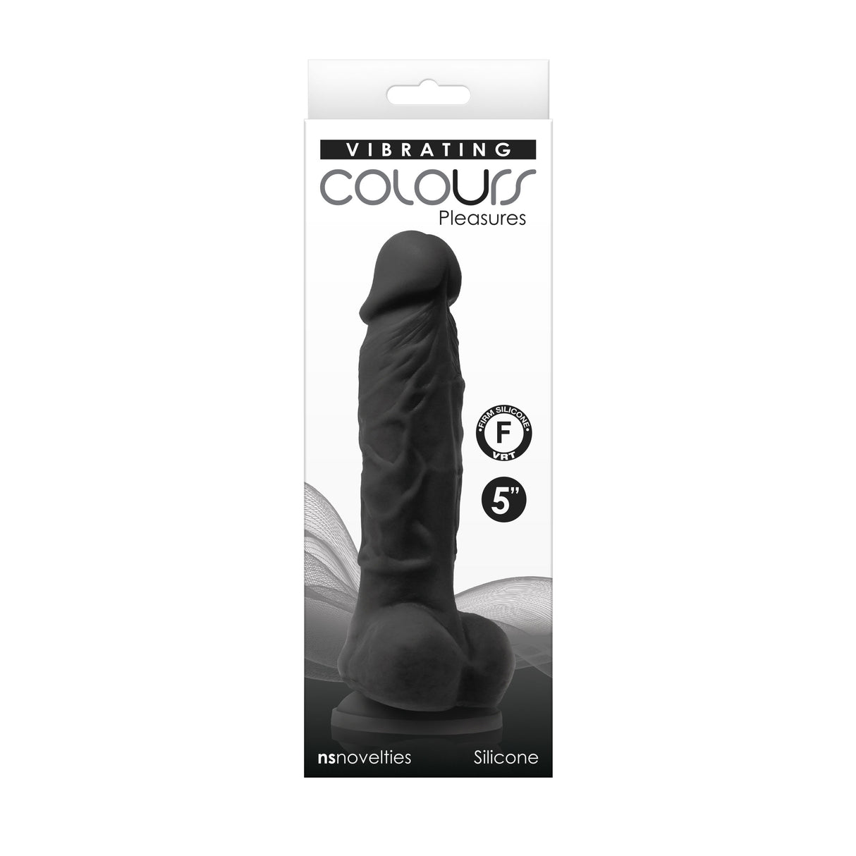 Colours - Pleasures - Vibrating - 5 Inch Dildo - Black