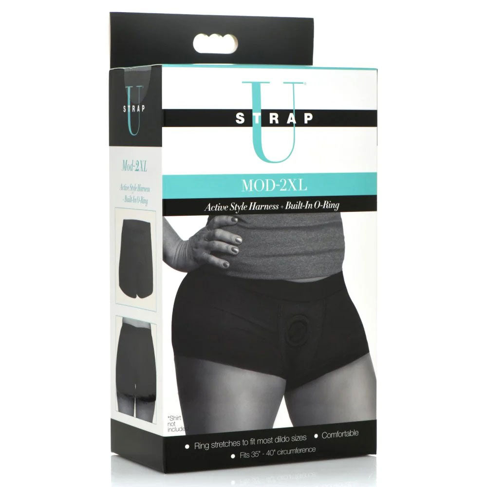 Mod Active Style Harness and Built in O Ring - 2 XL - Black
