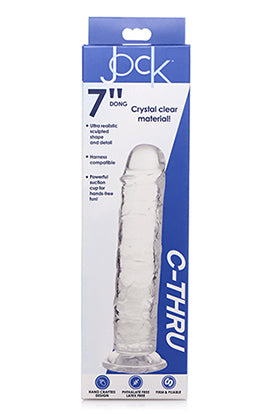 Jock C - Thru 7 Inch Clear Tpe Dildo
