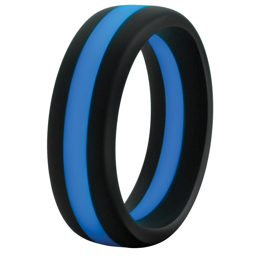 Performance Silicone Go Pro Cock Ring-Black/Indigo