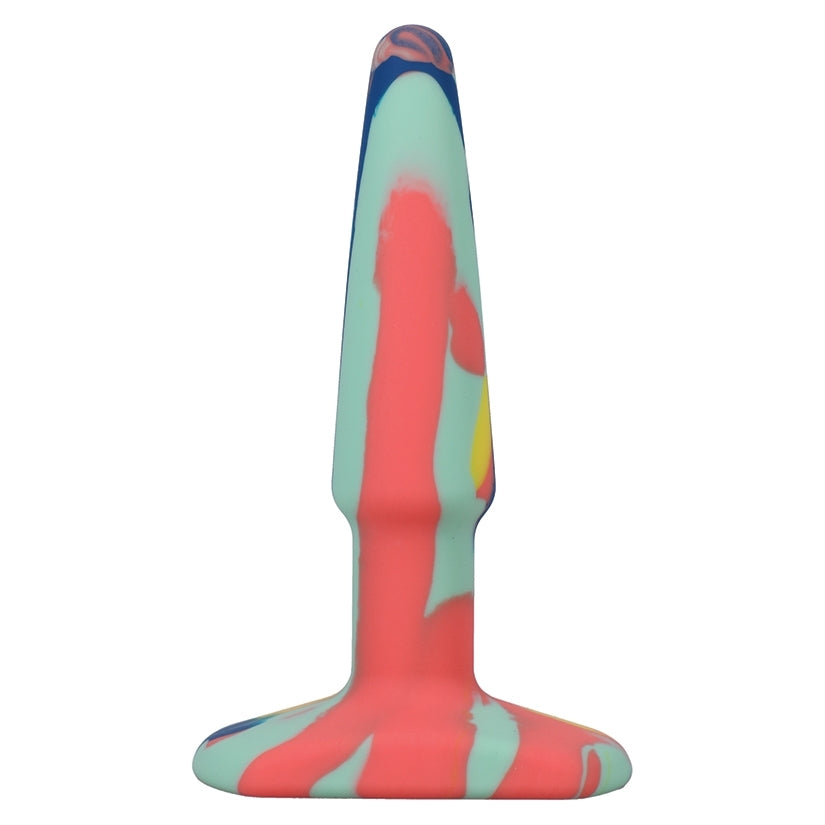 A-Play Groovy Silicone Anal Plug-Sunrise 4"
