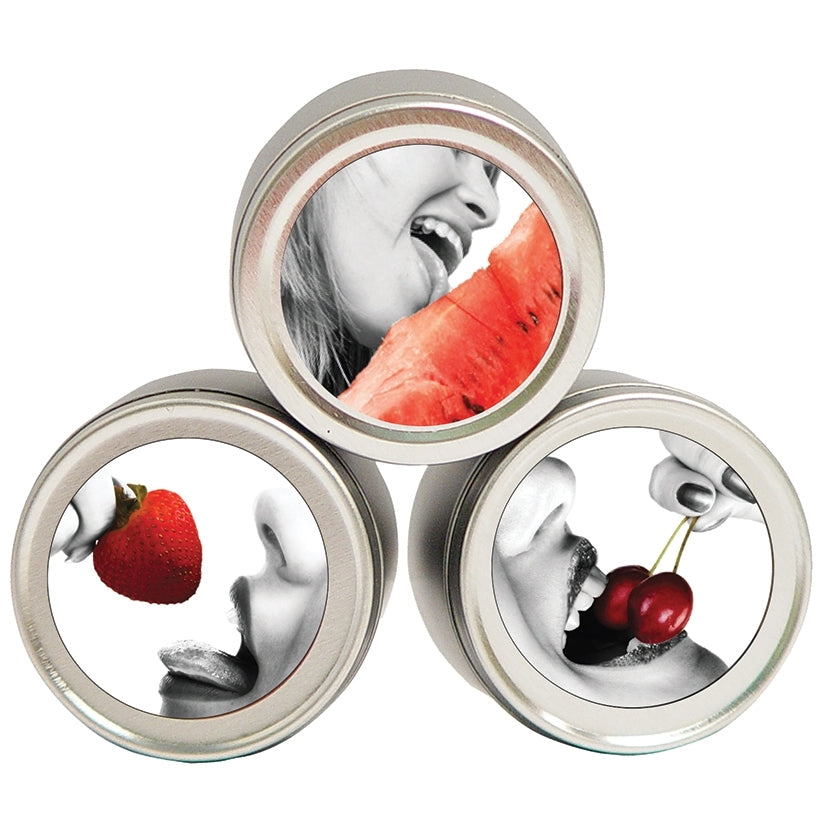 Earthly Body 4-In1 Edible Massage Candle Trio 2oz