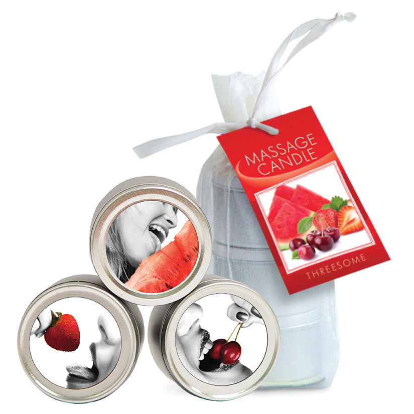Earthly Body 4-In1 Edible Massage Candle Trio 2oz