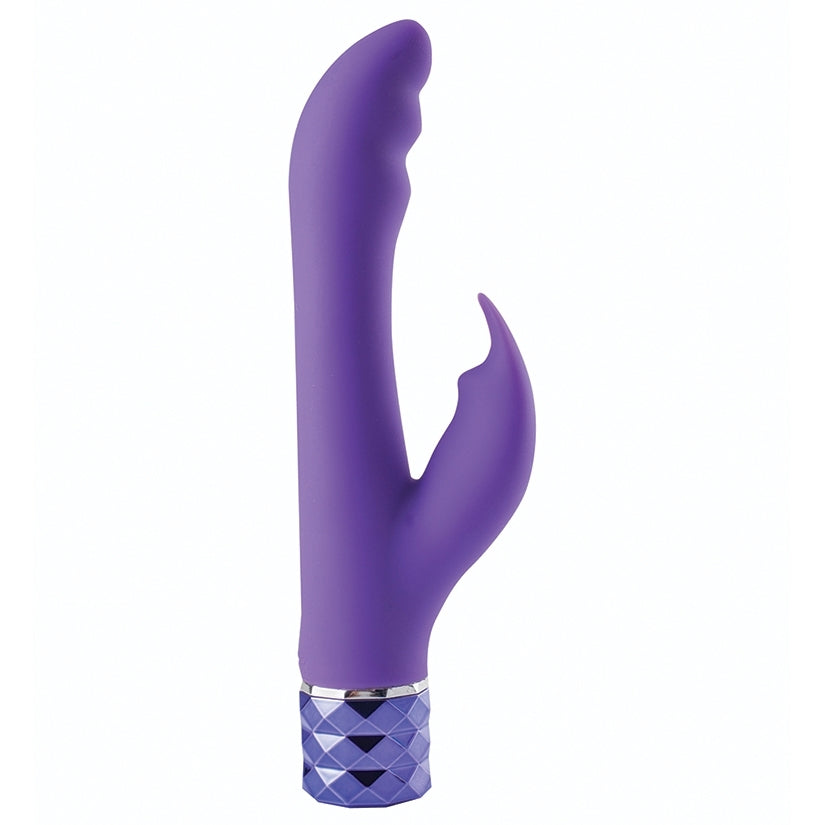 Hailey Crystal Gems Dual Rabbit-Neon Purple 6"