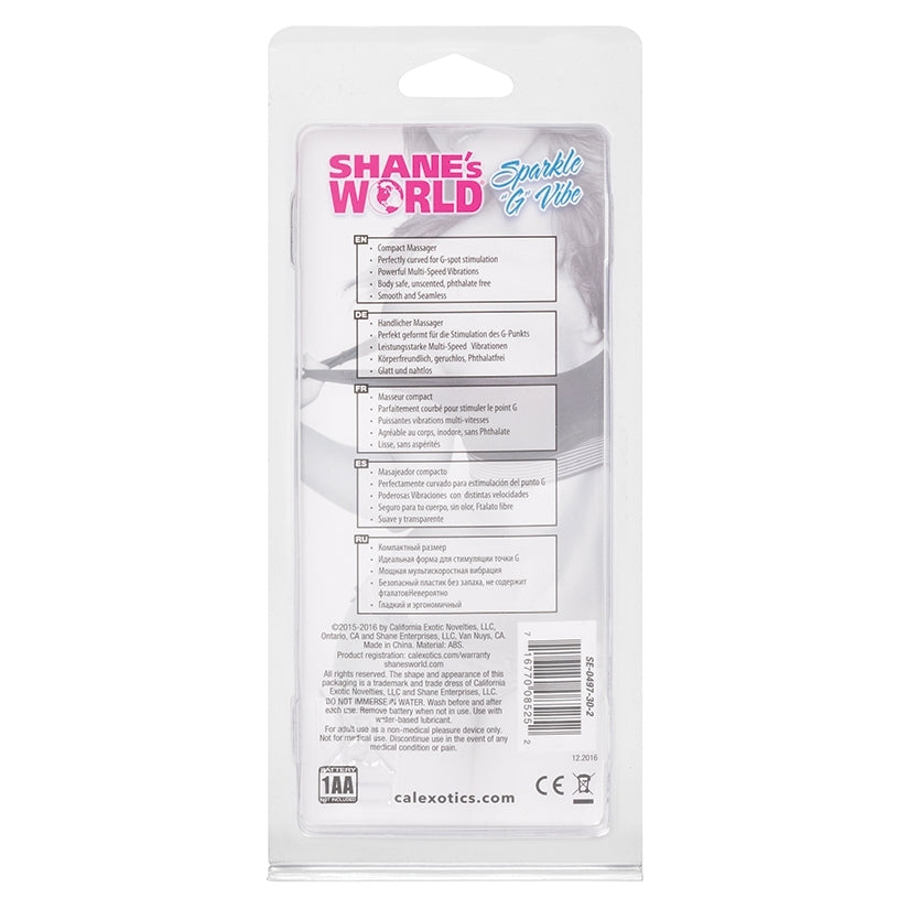 Shane's World Sparkle "G" Vibe-Pink 4.5"