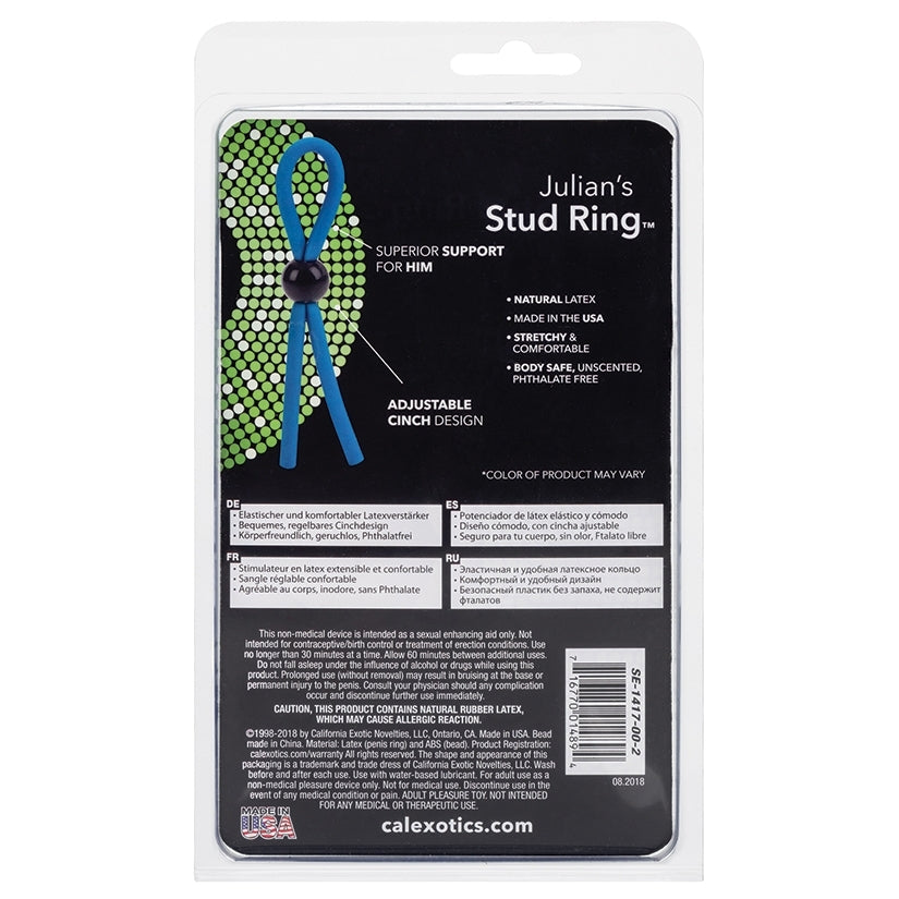 Julian's Stud Ring-Red