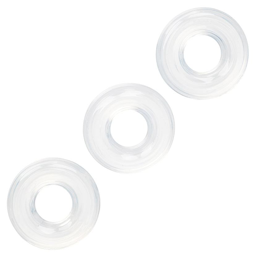 Silicone Stacker Rings-Clear 3Pk